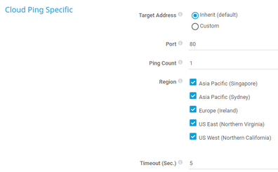 Cloud Ping Specific